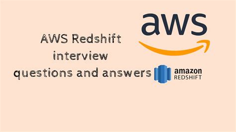 redshift aws interview questions